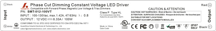 Dimmable 12v power supply