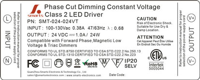 24w Constant Voltage Triac Dimmable Led Power Supply