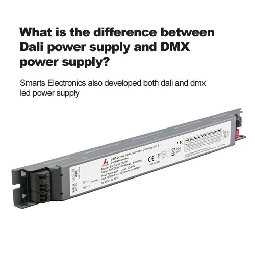 Quelle est la différence entre l'alimentation DALI et DMX Power Fourniture? 