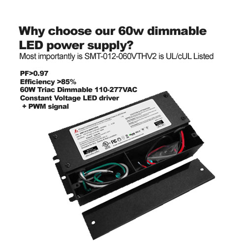 Pourquoi choisir notre 60w LED dimmable alimentation?