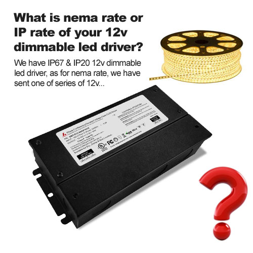 Quel est le taux nema ou le taux IP de votre pilote led dimmable 12v ?