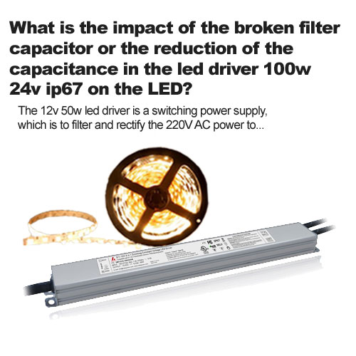Quel est l'impact d'un condensateur de filtre cassé ou de la réduction de la capacité du driver LED 100w 24v ip67 sur la LED ?
        