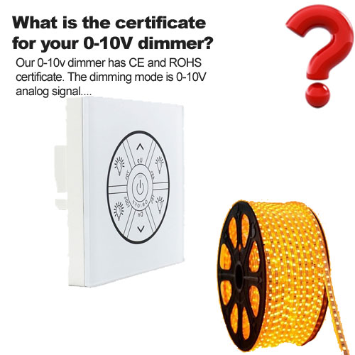 Quel est le certificat de votre variateur 0-10V ?