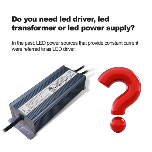 Avez-vous besoin de pilote à LED, de transformateur LED ou d'alimentation LED Fourniture? 